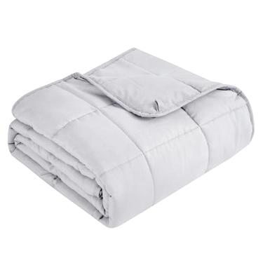 Imagem de Topcee Cobertor pesado (9 kg 203 x 221 cm King Size) Cobertor pesado macio para dormir, aplique no corpo de 86 a 95 kg, cobertor grosso respirável com contas de vidro, fácil de cuidar