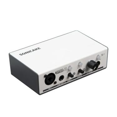 Imagem de SONICAKE Sonic Cube Ii - Mixer De Interface Áudio Usb Com Modelagem Digital E Efeitos Dsp Para Gravação, Streaming Podcast, Alimentação Fantasma 48 V, Pré-Amplificador Analógico Canal Duplo, Entrada