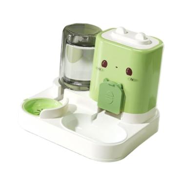 Imagem de Baoblaze Alimentador automático para animais de estimação, dispensador de água, suprimentos domésticos, tigela compacta para cães, gatos, recipiente, Verde