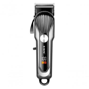 Imagem de Maquina Cortar Cabelos Sem Fio Bmax 4 Pentes Visor Lcd Bivolt Prata