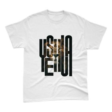 Imagem de Camiseta Yeshua Leão Algodão Moda Crista - DM Clothing Brasil, Branco,