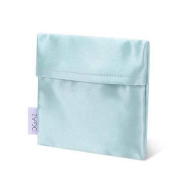 Imagem de DGAZ Bolsa de armazenamento de guardanapos higiênicos de seda, bolsas de menstruação para meninas adolescentes, portátil para forros de calcinha/copo menstrual/pequenos absorventes internos, mini