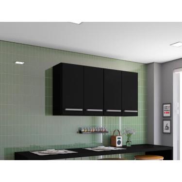 Imagem de Armario Suspenso de Parede Preto Georgia Bela Casa