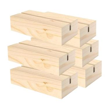 Imagem de Sclmgo 6 Peças de Suporte de Guirlanda de Madeira, Base de Anéis Florais, Decoração de Casamento, Base de Suporte de Guirlanda Artesanal para Festa, Peça Cen, Cor Madeira, Tamanho real