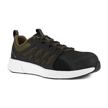Imagem de Reebok Fusion Flexweave Sapato de trabalho atlético masculino com bico de segurança, Preto, 11.5 Wide