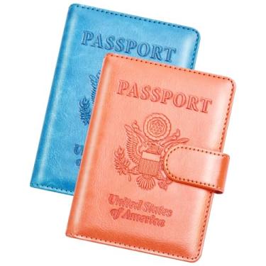 Imagem de Herain Suporte de passaporte, capa de passaporte, carteira de passaporte, para homens e mulheres, capa de passaporte, protetor de livro de passaporte, combo de porta-cartão de passaporte e vacina