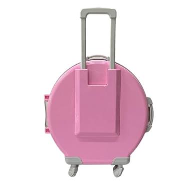 Imagem de Caixa de armazenamento de brinquedos em forma de mala Organizador de brinquedos de bancos de maça (Rosa)