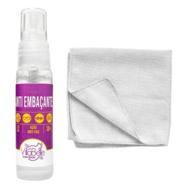 Imagem de Kit Antiembaçante Óculos e Celulares com Pano Microfibra Cor:Branco - 