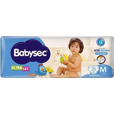 Imagem de Fralda Babysec Ultrasec Azul Galinha Pintadinha M 26 Unidades
