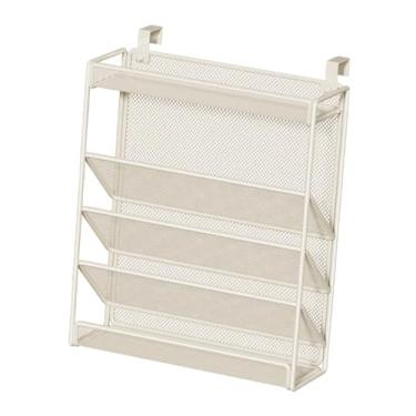 Imagem de Esquirla Organizador de parede para arquivos, pasta de metal suspensa, prateleira vertical, fácil montagem, organizador de mesa para materiais de escritório