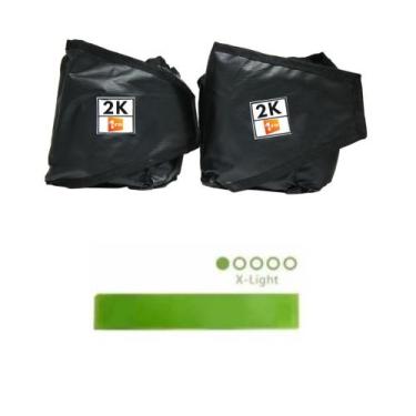 Imagem de Caneleira/Tornozeleira de Peso 2 Kgs Profissional + Mini Band Faixa El