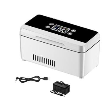 Imagem de Ysyqkn Caixa de viagem mais fria de insulina, caixa de organizador refrigerado, refrigeração portátil de refrigeração de armazenamento para vida cotidiana, Botão de Apertar