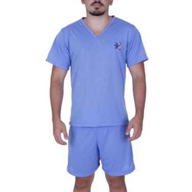 Imagem de Pijama Masculino Manga e Short Curto Verão - c9 DAVI - TERRA E MAR MOD