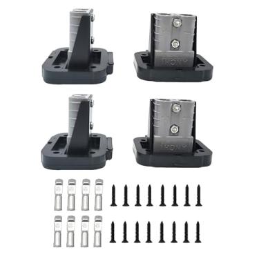 Imagem de Conector de conexão/desconexão rápida de bateria de 50 Amp 4 peças, conectores de terminal de bateria SB50 com painel de montagem para guincho de caminhão RV
