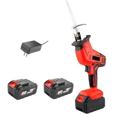 Imagem de Serra Alternativa Elétrica, Serra Alternativa Sem Escova Sem Fio Portátil De 21 V, Serra Portátil De Carne De Osso 0-2000spm Velocidade Vari, One Color, 1 fast charger+2 lithium battery