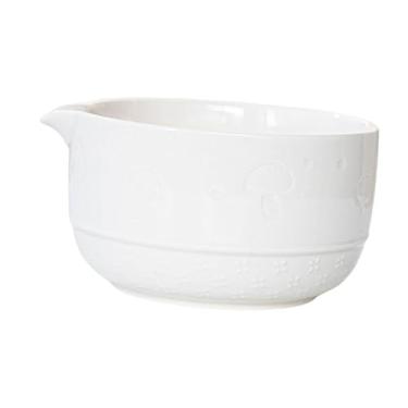 Imagem de IEUDNS Tigela de cerâmica japonesa Matcha Chawan com bico para servir chá tradicional japonês, Branco