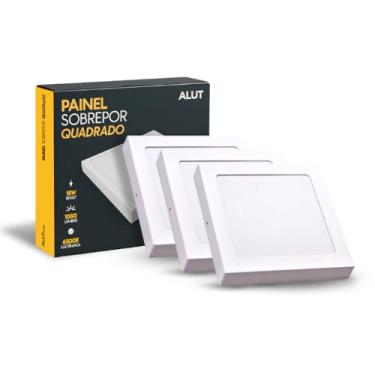 Imagem de Kit Painel Led Plafon Easy 18w 6500k Branco Frio Bivolt sobrepor Quadrado Alut By Avant (3)