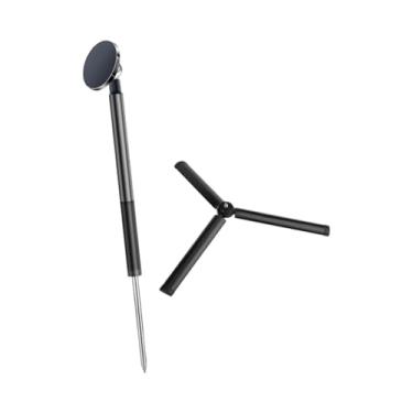 Imagem de ZGUZMCMK Monopé de golfe com suporte para telefone, acessórios extensíveis, leve para transmissão ao vivo, versátil com estaca de alumínio, Espiga Prateada