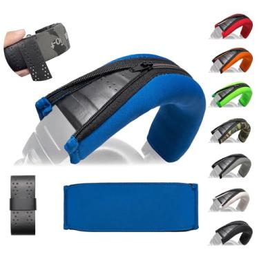 Imagem de Voarmaks Capa Para Faixa De Cabeça M50X, Almofada Neoprene Camada Dupla Compatível Com Fones Ouvido Audio Technica Ath M50 M50Xbt M50S M40X M40 M30 M Series - Proteção Fita (Azul)