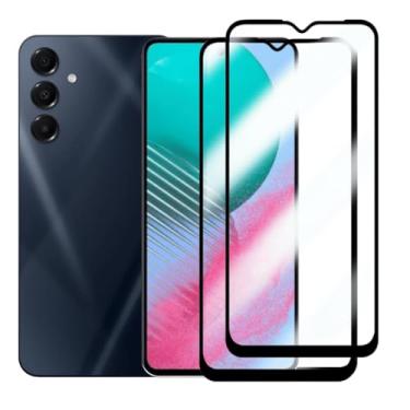 Imagem de 2 Películas de Vidro Temperado 3D Full Cover para Samsung Galaxy M54, Proteção Total da Tela, Anti-impacto, 9H, Transparente