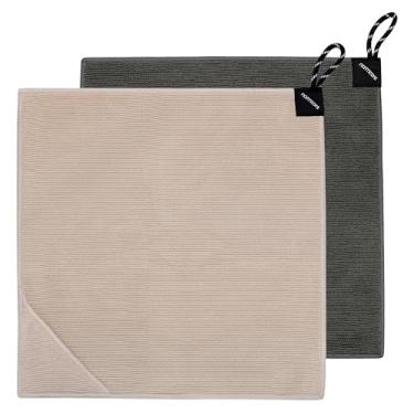 Imagem de Normcore Toalhas de limpeza Barista 2 pacotes, conjunto de pano de microfibra barista com 2 cores sortidas, acessórios de barra de café expresso para varinha de vapor limpa, máquina de café expresso