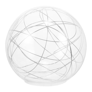 Imagem de UKCOCO Substituição De Abajur Globo Vidro Branco - Globos Esfera Transparentes Para Luminária Pendente, 5,11" Diâmetro, 2,55" Diâmetro Abertura (Fio Alumínio Enrolado Internamente)