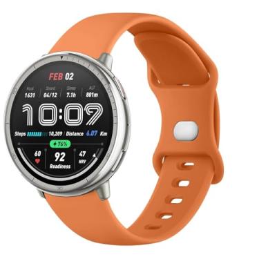 Imagem de AK Pulseiras de silicone compatíveis com Amazfit Active 2/Active Watch Women Men, pulseira de substituição macia para Amazfit GTS 4 3 2 2e/GTS 4 2 Mini/GTR mini/Bip 3/3 Pro/Bip U Pro/Bip S Lite
