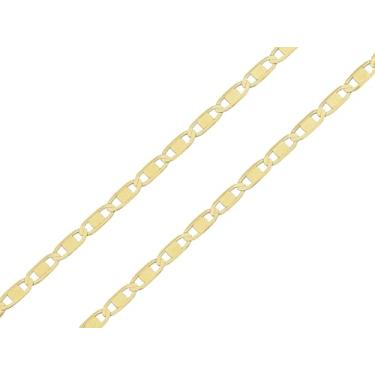 Imagem de Corrente Feminina Piastrine Maciça 45cm 1,5mm Reforçada Ouro 18k 750 Amarelo