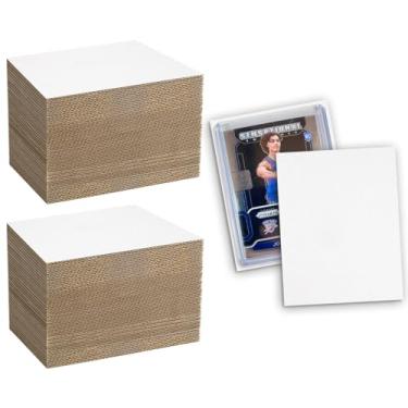 Imagem de MBC MAT BOARD CENTER Centro De Papelão Ondulado, Pacote Com 100 Folhas Ondulado 8,9 X 11,4 Cm, Protetores Para Cartões Visita, Divisores, Pequenas Embalagem E Correspondência, Artesanato (Branco Um