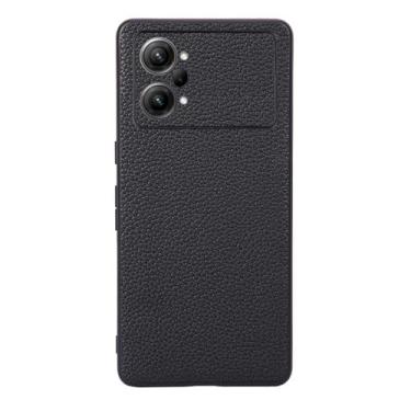 Imagem de Capas Compatível com OPPO K10 PRO,Design de grão levantado de superfície,Proteção contra queda,Anti impressão digital,Anti arranhões,Aparência de couro de imitação de plástico macio-Black