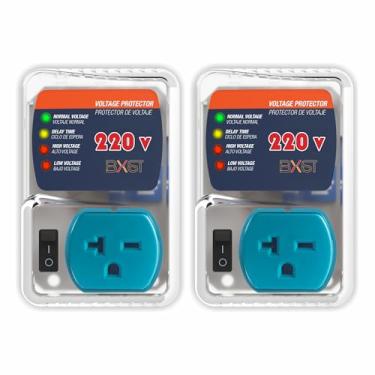 Imagem de BXST One Outlet Plug Protetor de Sobretensão Protetor de Tensão para Casa Protege Contra Alta e Baixa Tensão Protetor de Sobretensão para Frigoríficos 220V (2 Pacotes)