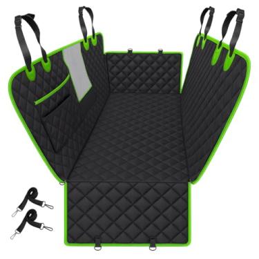 Imagem de Capa Pet 4 em 1 para Carro – Impermeável, Antiderrapante e Acolchoada | Proteção para Banco Traseiro e Porta-Malas, com Cinto/ISOFIX – Para Cães e Gatos (Verde)