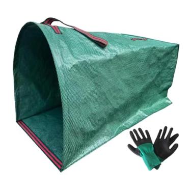 Imagem de Baoblaze Saco de lixo para reciclagem de resíduos de jardim, saco de lixo para de detritos, folhas e grama com alças reforçadas, recipiente para, 270l