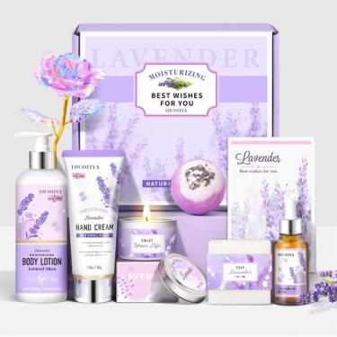 Imagem de Conjunto de presentes de banho e corpo para mulheres Lavender LUCOTIYA