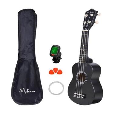 Imagem de Ukulele Acústico Soprano Makanu Com Capa Afinador e Palheta - Mazzilli