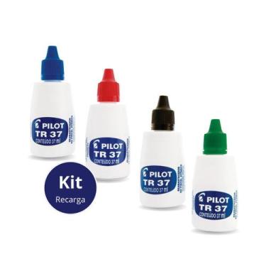Imagem de Tinta Recarga para Pincel Atômico Pilot TR 37 Kit 4 Cores Tinta Perman