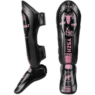 Imagem de Protetores De Perna Shi Guards Mma Para Kickboxing Muay Thai Karatê Artes Marciais Taekwondo & Kick Boxing Proteção De Sparring Para Pé & Peito Do Pé, Pink, M