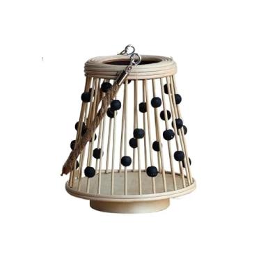 Imagem de Lanterna de bambu feita à mão, rattan natural, decoração de mesa para festivais, ambiente doméstico, acessórios para fotos(Type A)