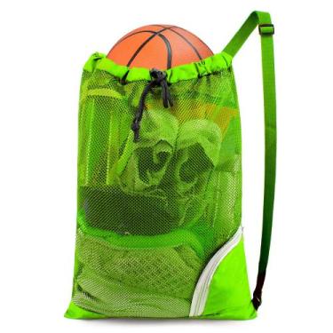 Imagem de Bolsa de natação BeeGreen Drawstring Sports Mesh Mochila verde