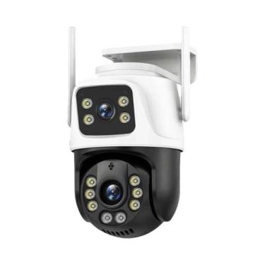 Imagem de Câmera WiFi Externa 8K 16MP Com Zoom De 10X Quatro Lentes PTZ Rastream