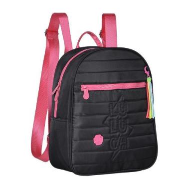 Imagem de Bolsa Mochila De Costas Em Nylon Oficial Luluca Lu2864 Preto - Semax