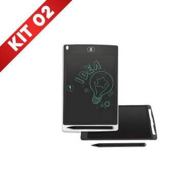 Imagem de Kit 2 Lousa Mágica Tela Lcd Tablet Infantil Escrever Desenhar Brinqued
