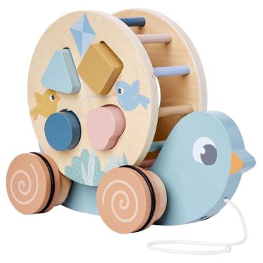 Imagem de Passarinho Cloudy de Passear Brinquedo de Encaixar Peças Infantil Educativo Método Montessori Buba