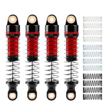 Imagem de GLOBACT 53mm Aluminum Threaded Shock Absorber Oil Damper for Redcat Ascent-18 1/18 RC Crawler Upgrade Parts (Red)