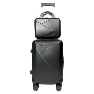 Imagem de Kit Mala de Bordo Viagem Pequena Colors + Frasqueira em ABS Com Cadead