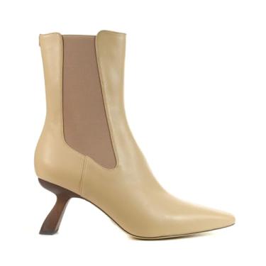 Imagem de Sam Edelman Botas femininas de couro Sammie com salto gatinho, Couro preto, 40 BR