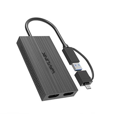 Imagem de WAVLINK Adaptador USB 3.0 ou USB C para HDMI para monitores duplos, 1080p @ 60Hz HDMI para adaptador USB para Windows, MacOS, ChromeOS, Android, Thunderbolt 3/4, não é compatível com Linux, iPad OS