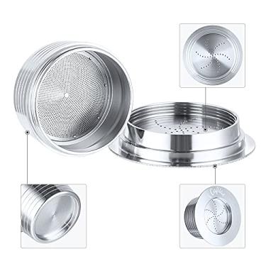 Imagem de Cápsulas de café recarregáveis de aço inoxidável para cápsulas de café de metal compatível com cafeteiras Espresso Azul Lavazza, Máquina de café azul Lavazza