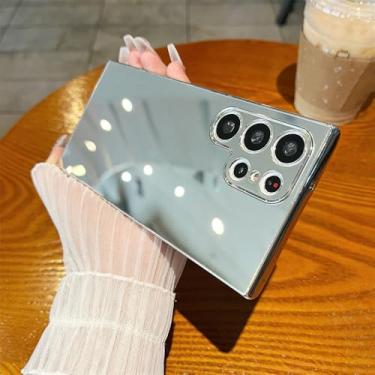 Imagem de Capa de luxo espelhada galvanizada para Samsung A34 A24 A34 A14 A04E A53 A73 A54 Capa S24 Ultra S21 FE S22 Plus S20, prata, para Samsung A52 A52S