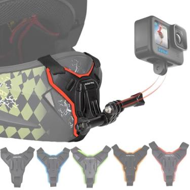 Imagem de Action Pro Alça de suporte de queixo compatível com todos os smartphones GoPro Hero 12 11 10 9 8 7 6 5 4 SJCAM DJI Osmo e todas as câmeras de ação (vermelho)